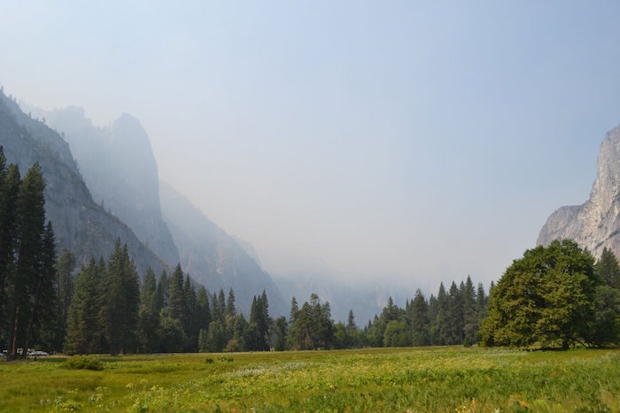 Smoke from the Ferguson Fire was drifting into the Yosemite Valley/NPS Smoke from the Ferguson Fire was drifting into the Yosemite Valley/NPS