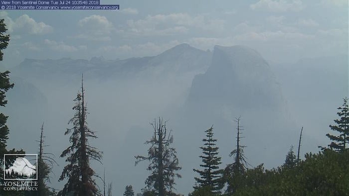The Ferguson Fire was sending smoke into the Yosemite Valley/NPS