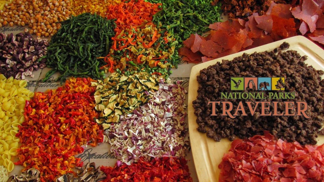 National Parks Traveler Podcast Episode 198 Image of a board of prepared food