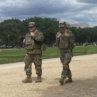 National Guardsmen on the National Mall / Bobbi Stevenson Bauer
