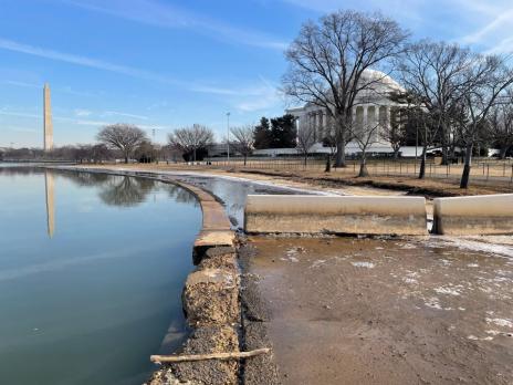 Flooded and degraded Tidal Basin Flooded and degraded Tidal Basin