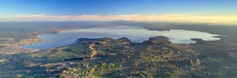 Aerial view of Lake Taupo, New Zealand