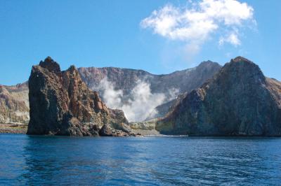 Whakaari volcano on White Island, New Zealand.  (Click image to view full size.)