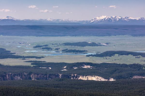 View of the Yellowstone caldera from the Washburn Range View of the Yellowstone caldera from the Washburn Range