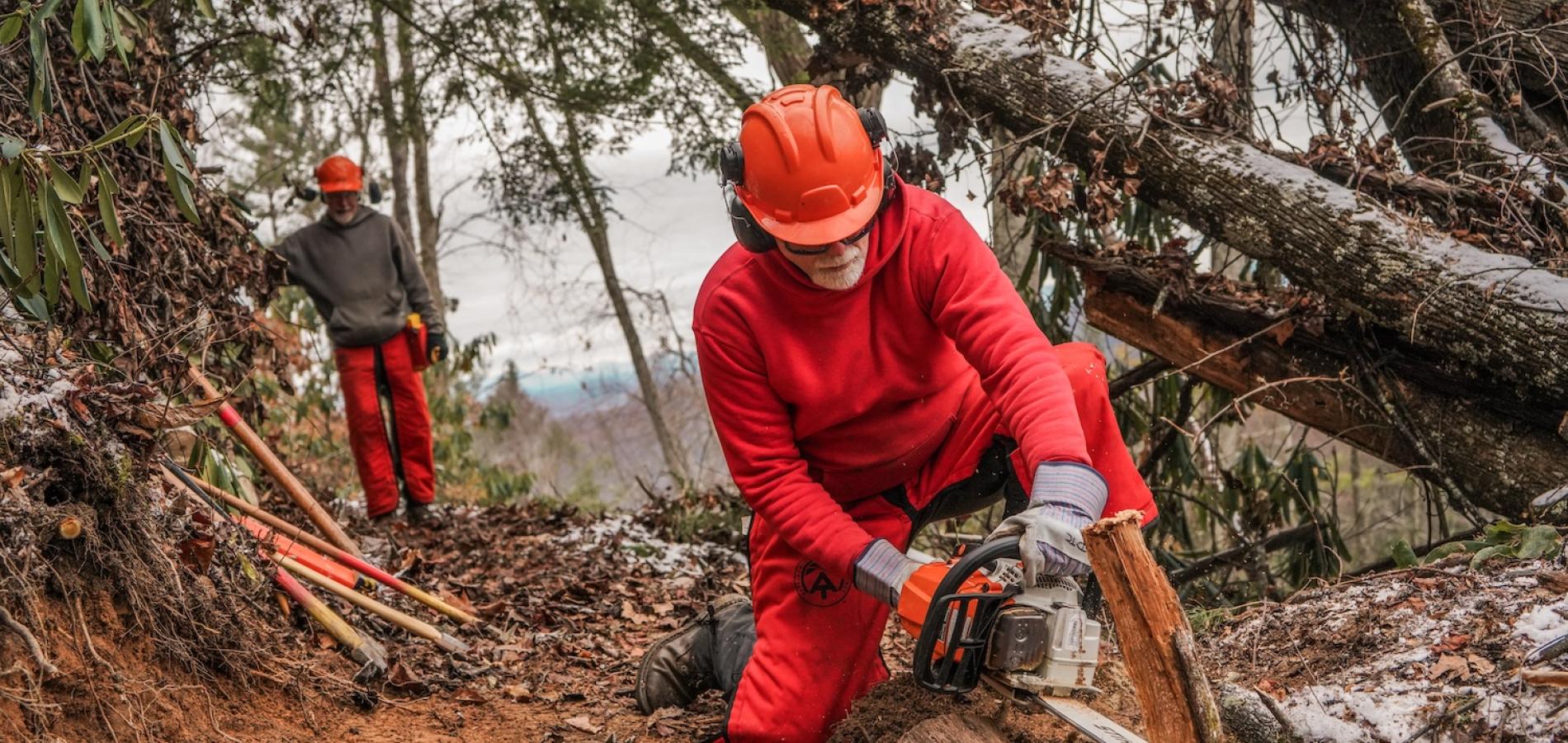 Hurricane Helene toppled trees up and down the southern reach of the Appalachian National Scenic Trail/Appalachian Trail Conservancy, Tyler Irving