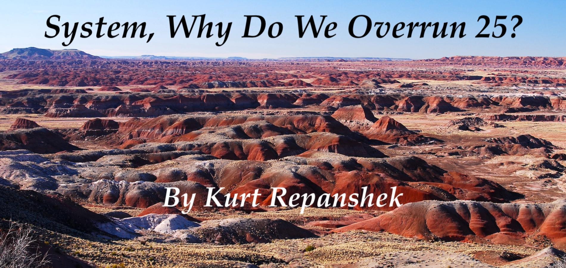 With 423 units in the National Park System, why do we overrun 25.