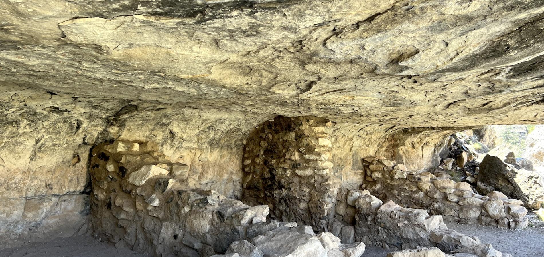 Look carefully into the cliff dwellings and in places you can see the blackened soot left on their ceilings/Barbara 'Bo' Jensen