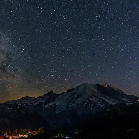 Sunrise at Mount Rainier National Park. Photo by Rebecca Latson.