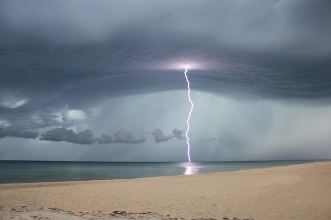 Lighting strike, Indiana Dunes National Lakeshore, copyright Costa Dillon