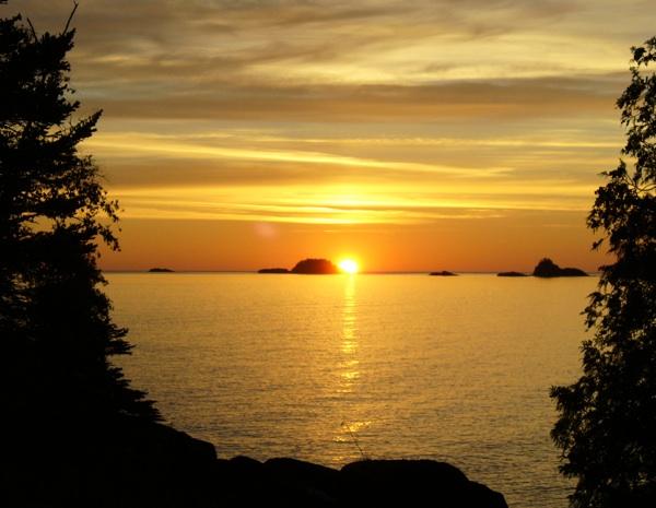 Isle Royale Sunrise, photo by Kay Scott.