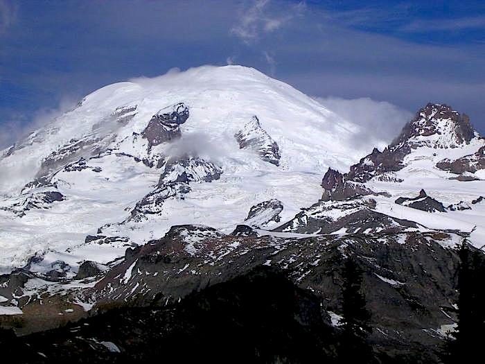 Mount Rainier taken from Cowlitz Divide; K.S. Photo