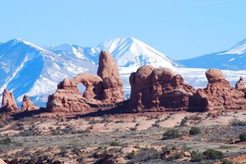 Redrock and Snow, copyright Kurt Repanshek