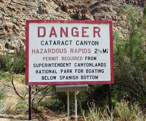 Sign in Canyonlands National Park.