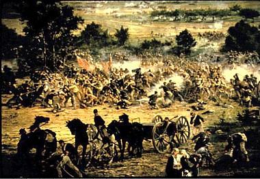 Pickett's Charge Cemetery Ridge Battle of Gettysburg Military Civil War Postcard 