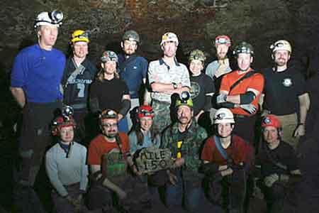Volunteer cavers at Jewel Cave