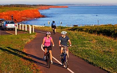 Cycling Prince Edward Island National Park.
