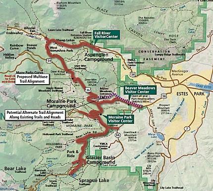 Rocky Mountain National Park Hiking Trails Map National Parks