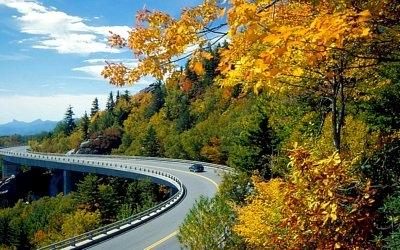 Linn Cove Viaduct in Fall.