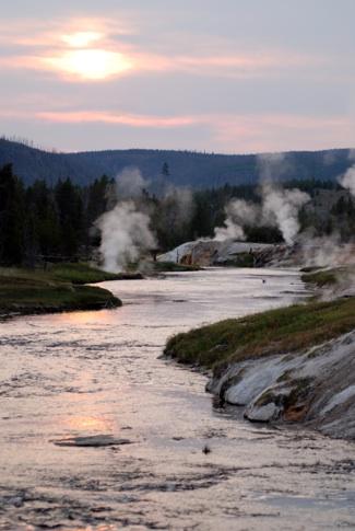 Firehole River sunset, copyright Kurt Repanshek
