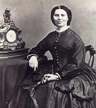Clara Barton at desk