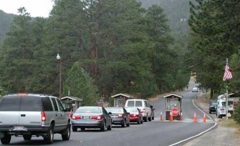 NPS entrance station.