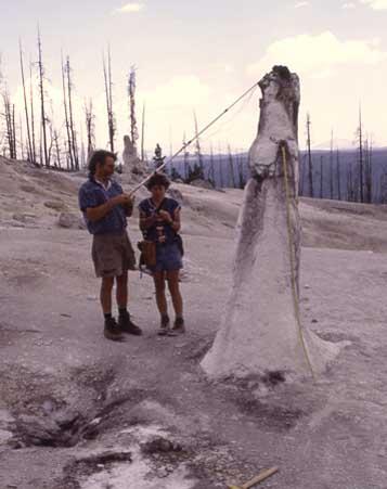 Researchers in Yellowstone.