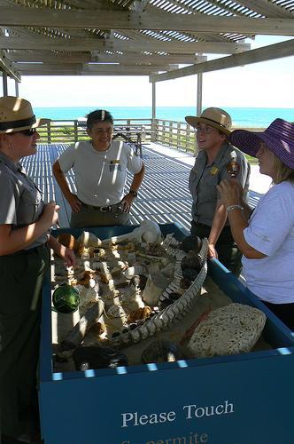 Padre Island touch table; 'qnr' photo via Flickr