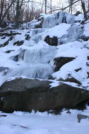 Dark Hollow Falls in winter, Shenandoah National Park.
