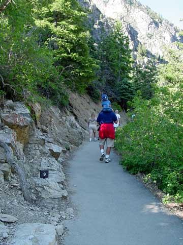 The trail to Timpanogos Cave