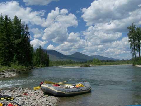 Raft on North Fork. USFS photo.