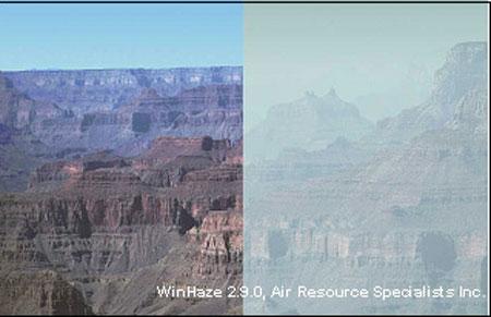 Haze at Grand Canyon.