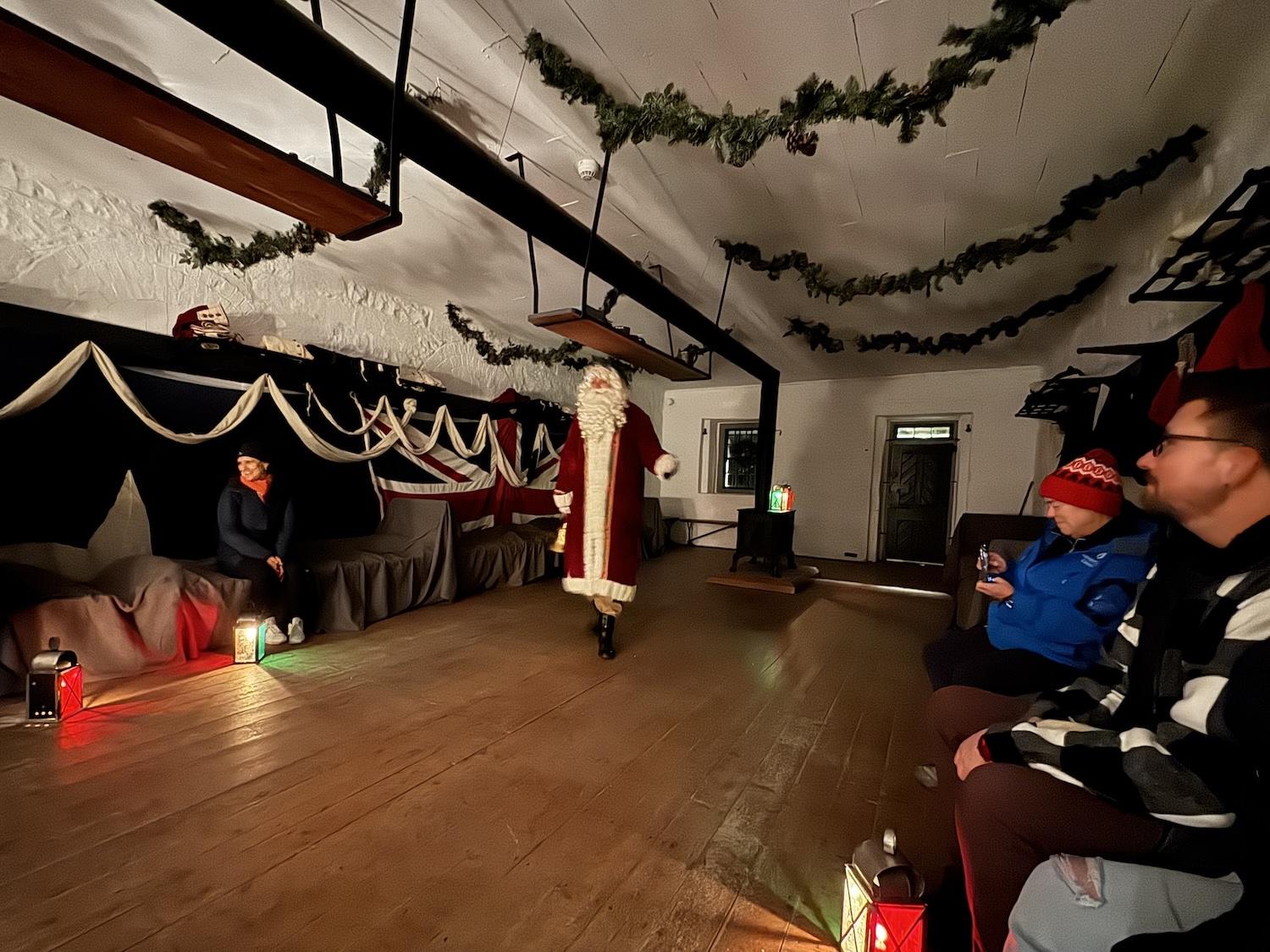 Father Christmas greets guests on the Citadel by Candlelight Holiday Tour in December. Father Christmas greets guests on the Citadel by Candlelight Holiday Tour in December.