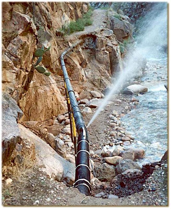 Pipeline leak, Grand Canyon National Park/NPS Pipeline leak, Grand Canyon National Park/NPS
