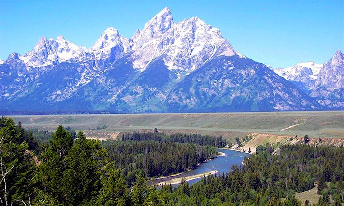 Grand Tetons from Snake River vantage point/NPS Grand Tetons from Snake River vantage point/NPS