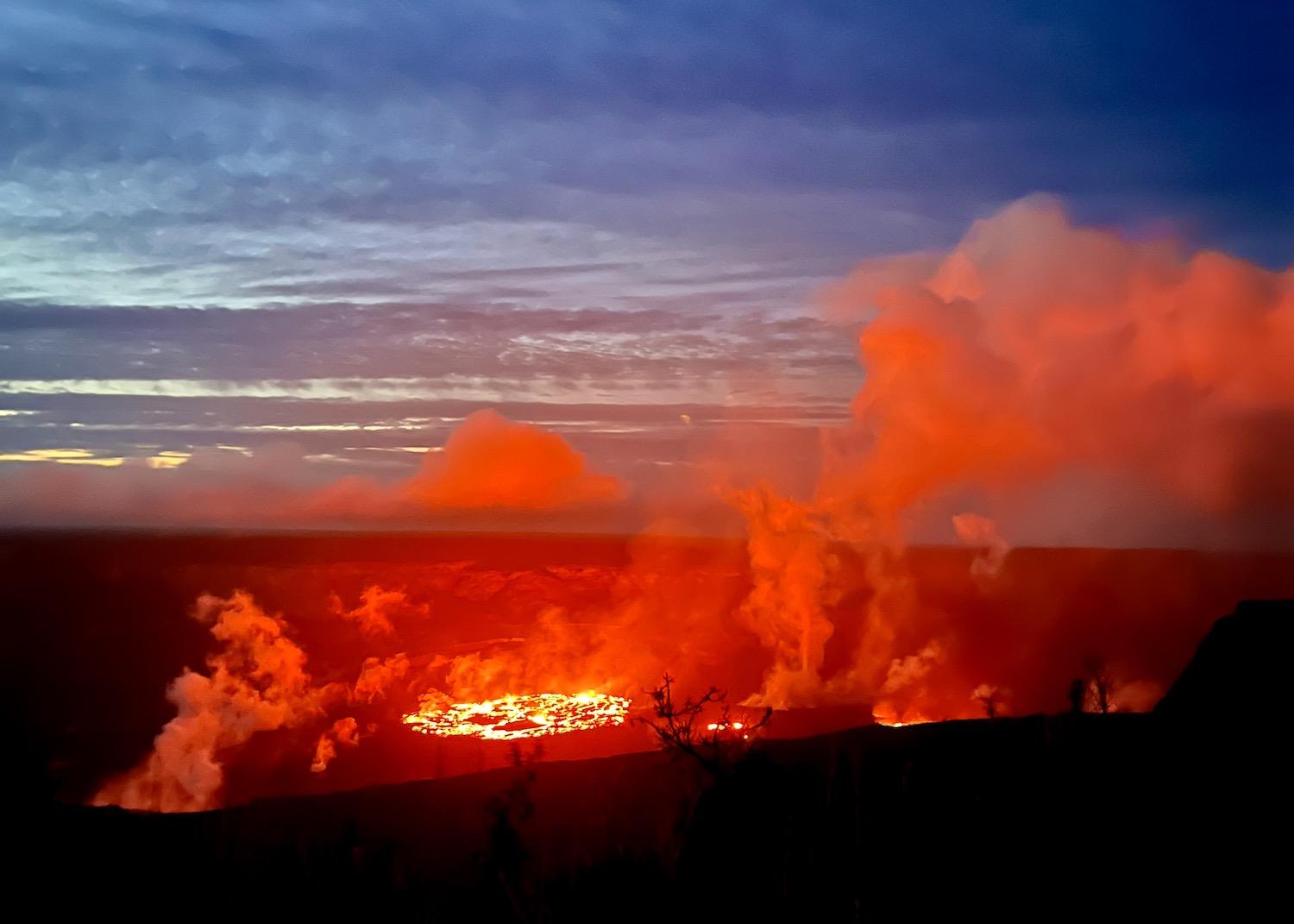 On Feb. 2, 2023, this was the view in Hawai'i Volcanoes National Park.