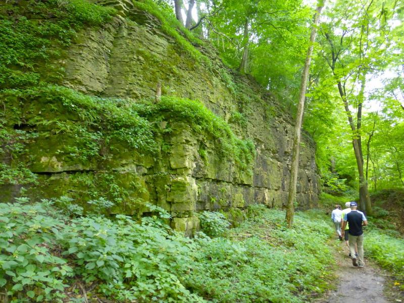 A portion of the Ice Age National Scenic Trail runs along a bluff near the Rock River near Janesville, Wisconsin/David and Kay Scott