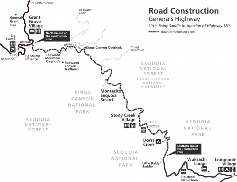 Schedule changes will keep the Generals Highway open through Sequoia and Kings Canyon national parks on weekends/NPS