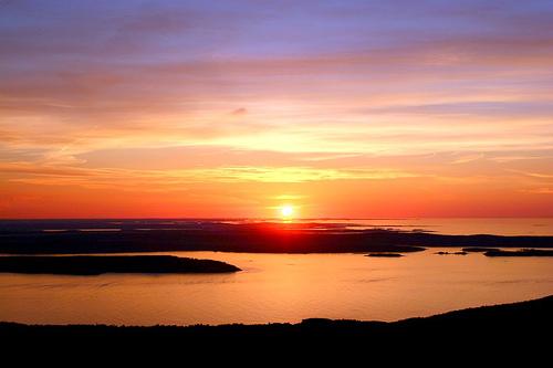 Sunrise from Cadillac Mountain at Acadia National Park
