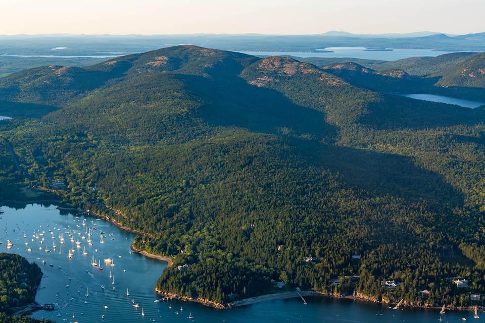 Aerial view of Acadia National Park/Friends of Acadia