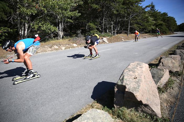 Roller skiers take to Acadia's Loop Road in Spring/Friends of Acadia