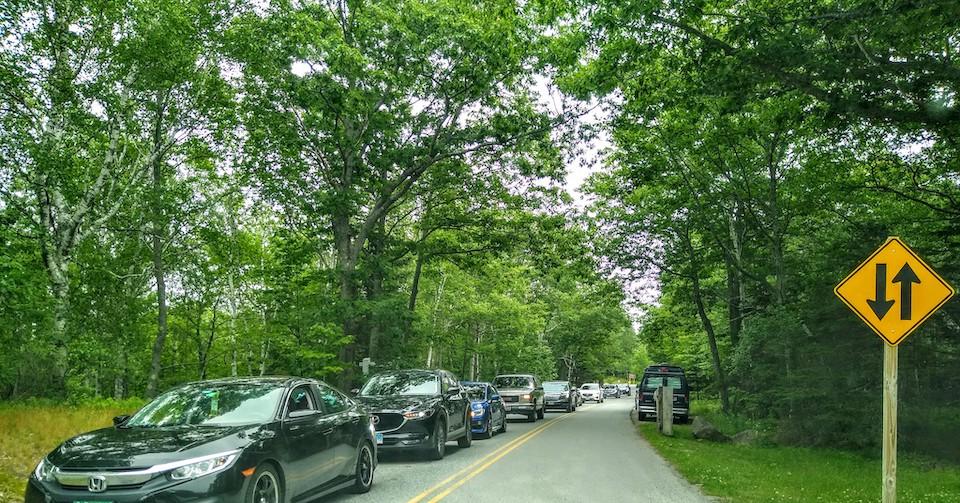 There was a short backup at the Schooner Head Entrance/Jim Glavine