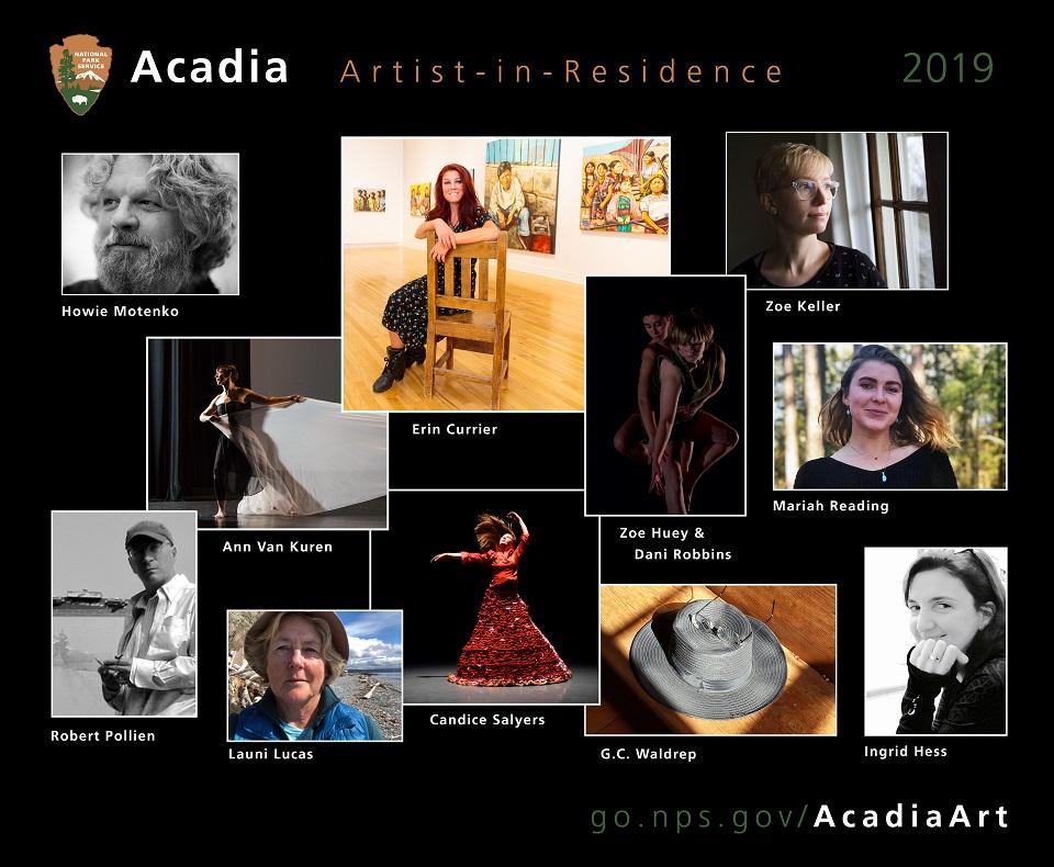 acadia national park, maine, artists in residence, art, maine