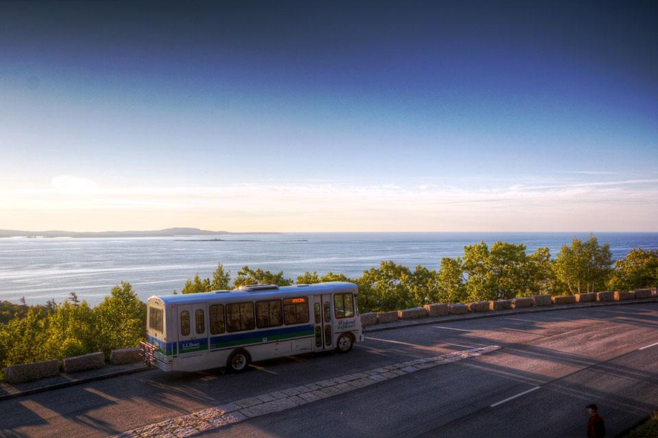 acadia, bus, maine, national park
