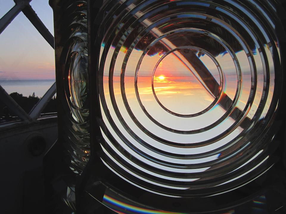 A fall storm blew out a section of historic Fresnel lens at an Apostle Islands lighthosue/NPS