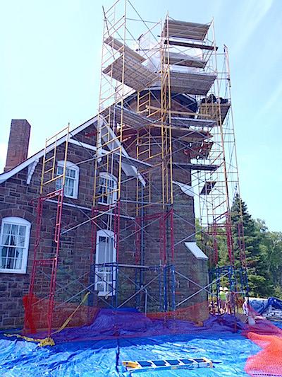 Preservation work continues on Sand Island Light at Apostle Islands
