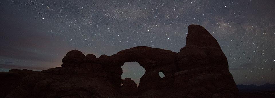 Arches National Park has been designated as an official International Dark Sky Park/NPS file