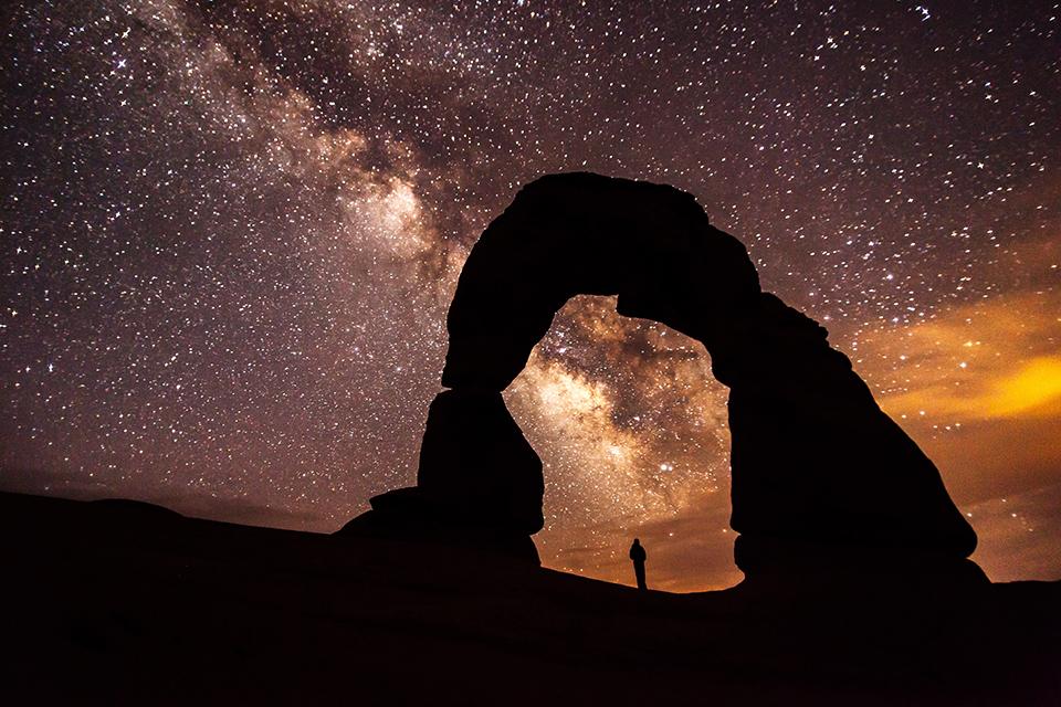 Delicate Arch at night, Arches National Park / NPS - Jacob W. Frank