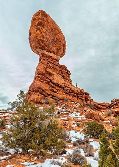 The size of Balanced Rock, Arches National Park / Rebecca Latson