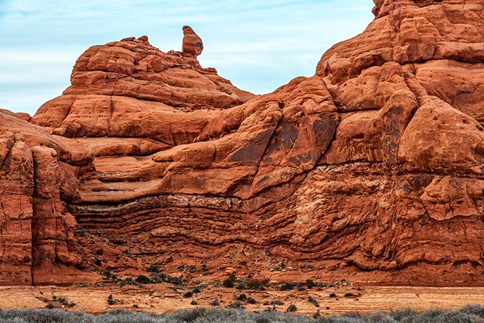 Layers of red sandstone, Arches National Park / Rebecca Latson