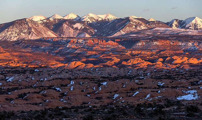 A Telephoto Evening At La Sal Mountains Viewpoint